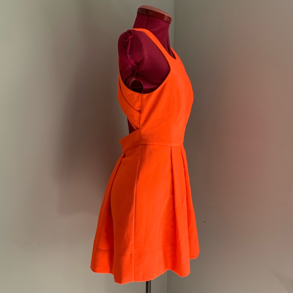 Orange back-Out Mini Dress - Picture 3 of 3